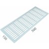 MPkovania SRL - ALFA vetracia mriežka 150 x 500 mm, 500 mm, 150 mm, BIL - biela lesklá (RAL 9010)