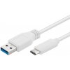 PremiumCord Kabel USB 3.1 typ C/male - USB 3.0 A/male/ 2m/ bílý ku31ca2w