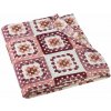Ružová deka z mikroplyšu 130x170 cm Crochet Print – Catherine Lansfield