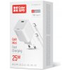 AC nabíjačka ColorWay GaN Mini 25W PD Port PPS USB-C biela, s káblom USB-C (CW-CHS052PDC-WT)