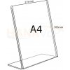Plexi stojánek L A4 na výšku - A4 - 305 x 215 mm - 1 ks
