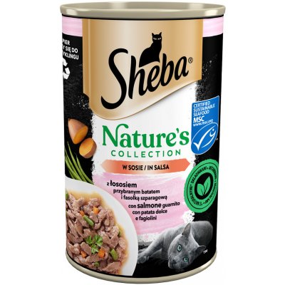 SHEBA Nature's Collection s lososom s prílohou z batátov a zelených fazuliek v omáčke 400 g