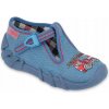 Befado detské papuče Sponky modré veľkosť 19
