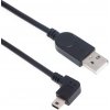 AppleMix Nabíjací kábel USB-A / Mini USB-B - 10 cm - čierny