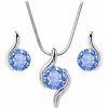 Súprava sa Swarovski Elements vlnka modrá Light Sapphire