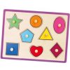 Dětské dřevěné puzzle s úchyty Viga geometrické tvary
