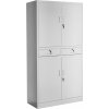 Tectake Cosmo kartotéka s 2 zásuvkami 40x80x180cm - svetlosivá