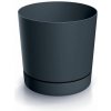 Kvetináč TUBO P s miskou 39 cm - farba: antracitová - vrstva - antracit - Prosperplast