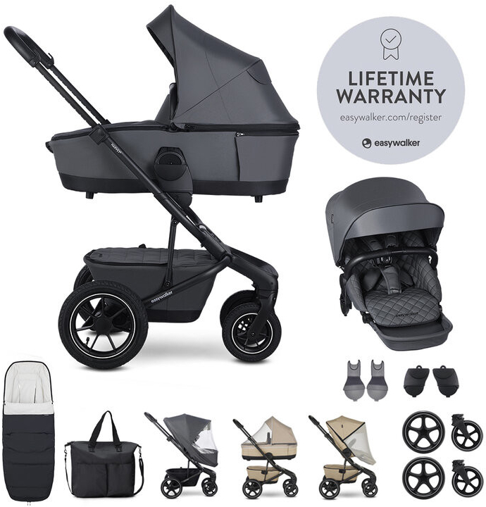 EASYWALKER Set XXL kombinovaný Harvey5 Air Premium Mineral Grey s príslušenstvom 2020