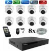 Amiko IP 8 kamerový set, 2Mpix, Dome (1200K8) (Amiko)