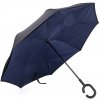 Obrátený dáždnik dvojvrstvový modrá tmavá 1ks