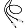 Toslink digitálny audio prepojovací kábel [1x Toslink zástrčka (ODT) - 1x Toslink zástrčka (ODT)] 1.50 m čierna SuperSoft opletenie SpeaKa Professional; SP-7870568