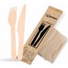 Wimex Príborová sada drevo FSC 100% nôž-vidlička+obrúsok, 50 sád