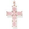 Thomas Sabo Přívěsek Kříž růžové kameny s hvězdou PE890 417 9 Sterling silver rose