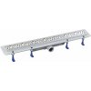 Aqualine MARMI podlahový žľab s roštom z nerezové oceli, L-910, DN50 1702-90