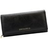 Gregorio Čierna kožená peňaženka s mincovníkom na zips IT-106