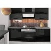 Kuchynská linka Belini 120 cm čierny lesk / eben kráľovský s pracovnou doskou Eleganta2 Výrobca INF ELEGANTA2/2/WT/BHKB/0/B1