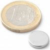 SOLLAU Neodymový magnet valec D 12x2 mm, Neodym, N42, ponikelovaný