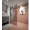 Erga Paris, sprchová zástena Walk-In 140x200 cm, 8mm šedé sklo, čierny profil, ERG-V02-PARIS-140x200-GR-BK