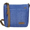 Dámská proutěná kabelka Enrico Benetti Ibiza 78029 – modrá, slaměný materiál, zapínání na zip, crossbody popruh, stylová a praktická pro letní dny | Cooltovka.cz