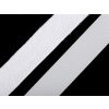 Nízkoprofilový suchý zips háčik + plyš šírka 20 mm jemný - 5 m 1 biela