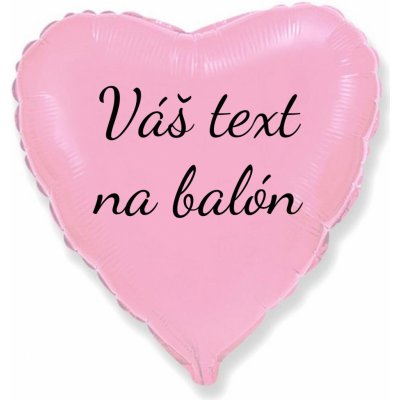 Personal Fóliový balón s textom Svetloružové srdce 45 cm