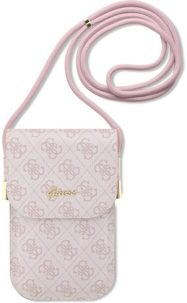 Púzdro Guess PU 4G Metal Logo Script Phone Bag ružové