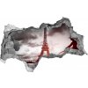 Fototapeta diera na stenu 3D Eiffelova veža v paríži 95x73 cm