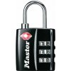 Visiaci zámok MasterLock TSA 4680EURDBLK Visiaci kombinačný zámok pre batožinu (4680EURDBLK)