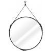 HOMEDE Nástenné zrkadlo Esha I čierne, veľkosť d50