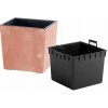 PROSPERPLAST Kvetináč URBI SQUARE LOW EFFECT 24cm terakota