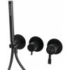 Sapho VERSI podomietková sprchová/vaňová batéria, ručná sprcha, 2 výstupy, čierna mat, RV052/15