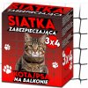 SET SIEŤKA NA BALKON PRE MAČKY 3x4 BEZ VŔTANIA ZABEZPEČUJÚCA OKNO