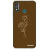 Picasee silikónový prehľadný obal pre Honor 9X Lite - Brown flowers