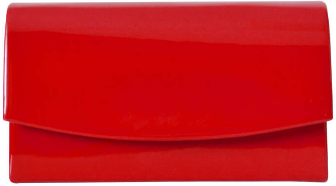 Malá červená listová kabelka matná