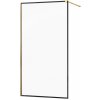 MEXEN/S - KIOTO Sprchová zástena WALK-IN 60x200 cm 8 mm, zlatá, čierny profil 800-060-101-50-70