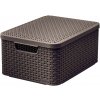 CURVER úložný box RATTAN M, 39,3 x 29,3 x 18,7 cm, hnedý, 03618-210