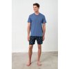 Vamp 18630 pánské pyžamo krátké modré