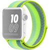 AppleKing nylonový remienok s prúžkami pre Apple Watch 42mm / 41mm / 40mm / 38mm - neónovo zelený - možnosť vrátiť tovar ZADARMO do 30tich dní