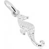 Šperky eshop - Strieborný prívesok 925 - morský koník, lesklý povrch, ozdobné zárezy AC23.06