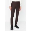 Trendyol hnedé pánske slim fit nohavice na žehlenie čierna 44 Trendyol 8683047931920