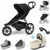 Set 7v1 Thule Urban Glide 3 Black 2024 + pláštenka + ochranná sieť+madlo+korbička Soft beige+pláštenka+ochranná sieť na korbičku