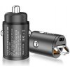 Nabíječka USB do auta C-TECH UCC-02, 1x Type C + 1 x Type A, 30W, Power delivery 3.0, Quick Charge C-Tech