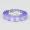 Stuha saténová s bodkami - 22,75 m x 1,2 cm : fialová svetlá