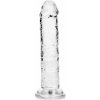 Gélové dildo RealRock Crystal Clear Realistic 6″ priehľadné, dildo s prísavkou 15,5 x 2,8 cm