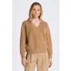 SVETER GANT WOOL RIBBED V-NECK DARK KHAKI