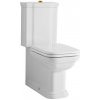 Kerasan WALDORF WC kombi, spodný/zadný odpad, biela-bronz WCSET18-WALDORF