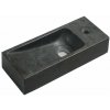 Čierne kamenné umývadlo 38x14 cm Blok – Sapho