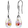 Elenys Pozlátené náušnice s kryštálmi Swarovski® 18K biele zlato