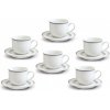 Opal krajka so šedou linkou kávová súprava 6ks šálka 165ml s podšálkou